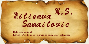 Milisava Samailović vizit kartica